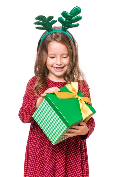 Portrait of little Christmas girl — Stock Photo, Image