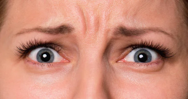 Face woman with eyes and eyelashes — Stock Photo, Image
