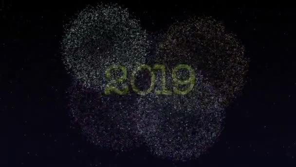 Feliz Año Nuevo 2019 — Vídeo de stock