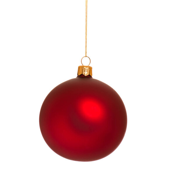 Christmas bauble on white