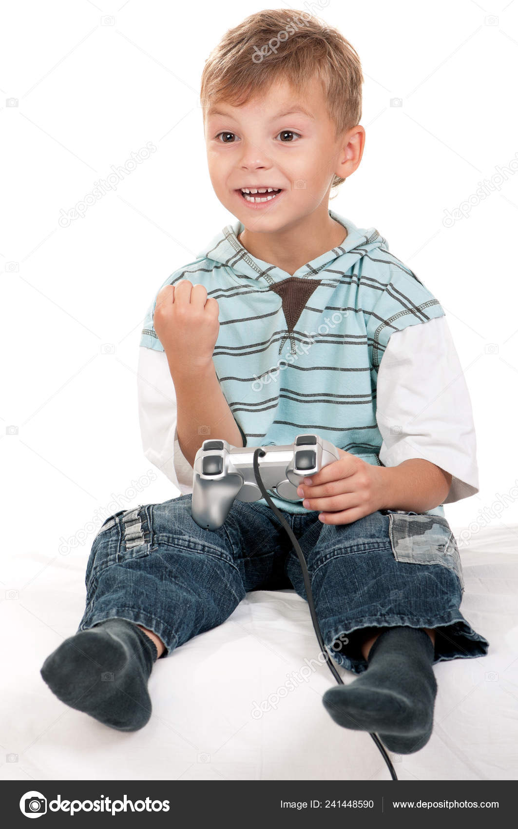 Kids playing video games Stock Photos, Royalty Free Kids playing