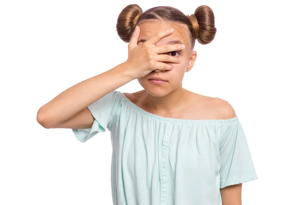 Girl emotions and signs — Stock Photo, Image