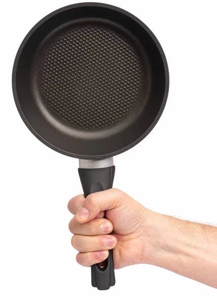 Hand with frying pan — Stock Photo, Image