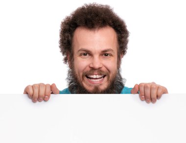 Boş tabelası olan çılgın bir adam.