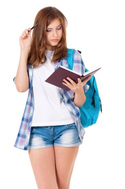 Öğrenci kız beyaz