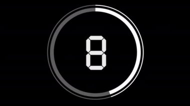 Fütürist geri sayım 10 'a 1. Teknolojik parazit çemberi 10 'dan 1' e kadar sayıyor. Hud arayüzü