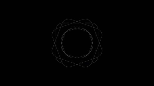 Linee Disegnate Immagine Astratta Circuito Futuristico Astratto Geometric Loop — Video Stock