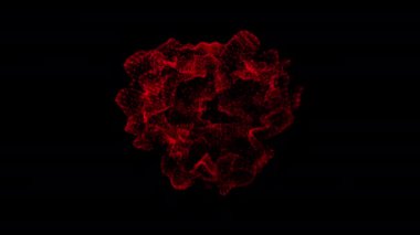 Kırmızı yüzen kalp animasyonu