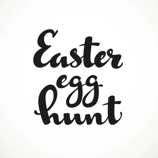 Easter Egg Hunt Calligraphic Inscription White Background — Stock Vector