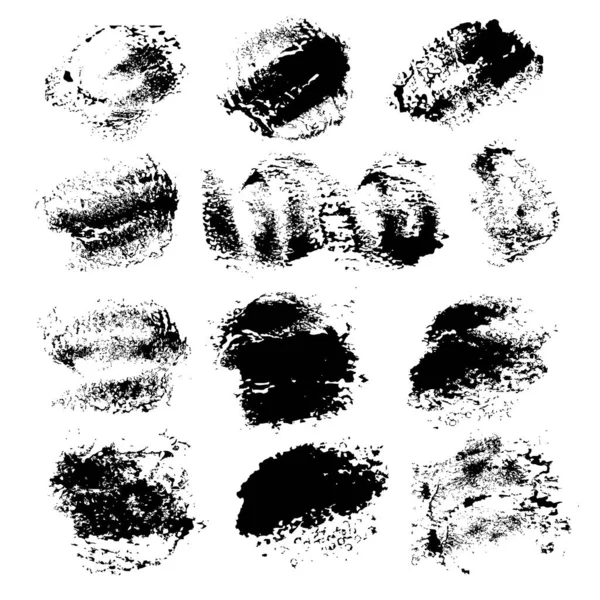 白色背景上孤立的黑色大抽象字体笔划 — 图库矢量图片