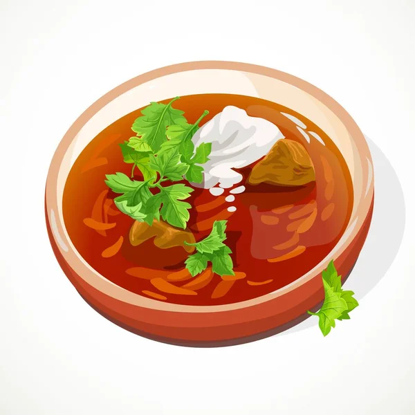 Тарелка борща рисунок