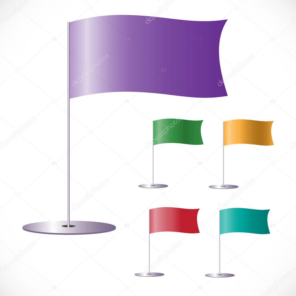 flag in different color variations