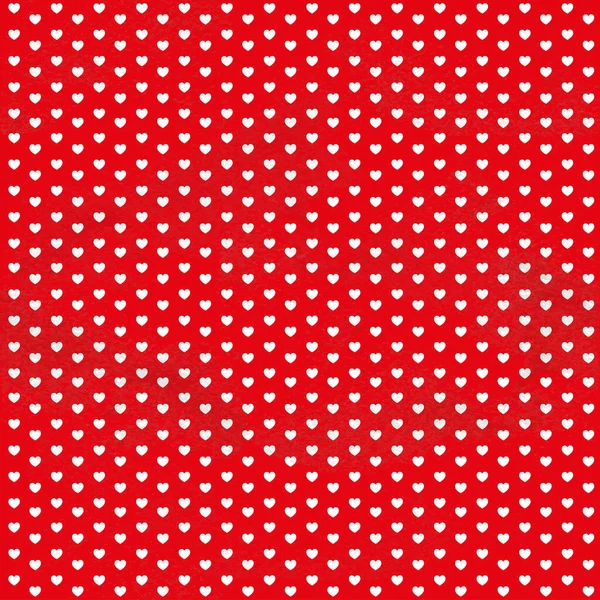 Motif Vintage Rouge Sans Couture Cœurs Blancs Valentine — Image vectorielle