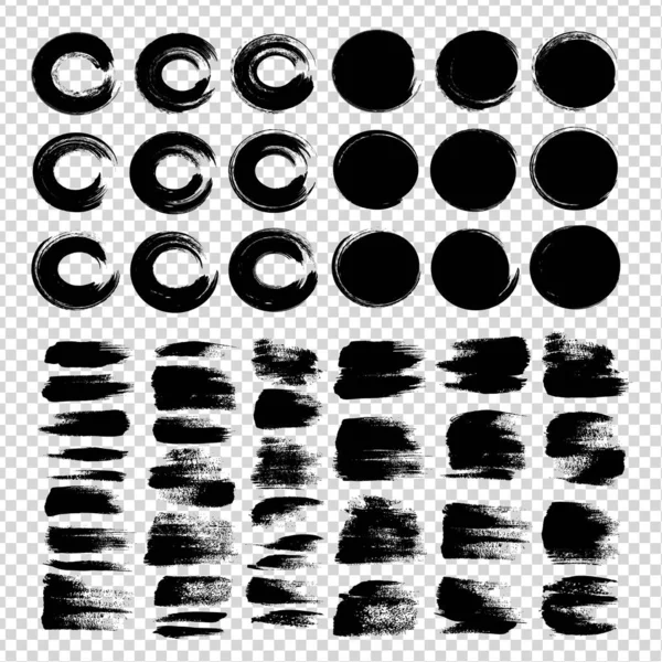 Abstrait Noir Texturé Cercle Linéaire Solide Lisse Frottis Très Grand — Image vectorielle