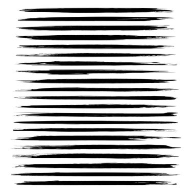 Beyaz arkaplanda soyut siyah, ince, uzun lekeli vektör nesneleri izole edilmiş