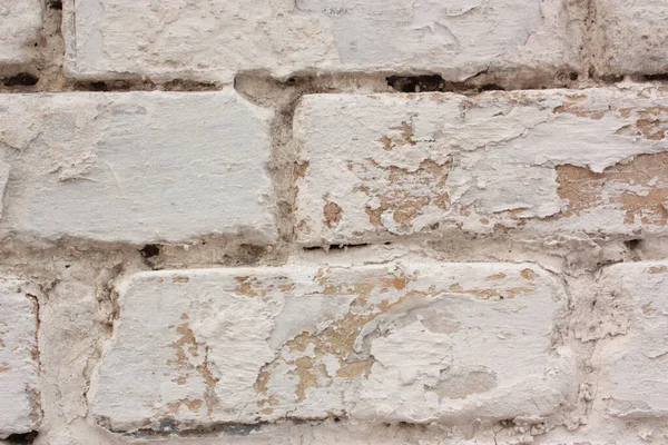 Grunge Texture Bricks White Paint — Stock Photo, Image