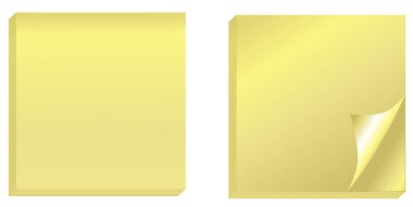 Beyaz arkaplanda gerçekçi sayfa kıvrımlı etiketler