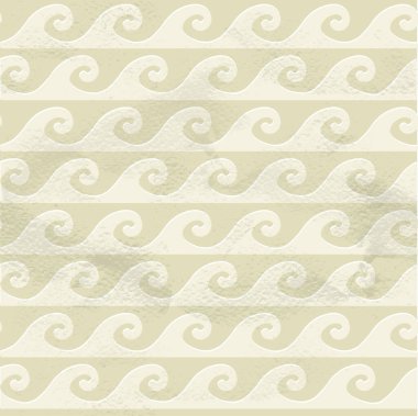 Deniz dalgalarından klasik, dikişsiz bej desen