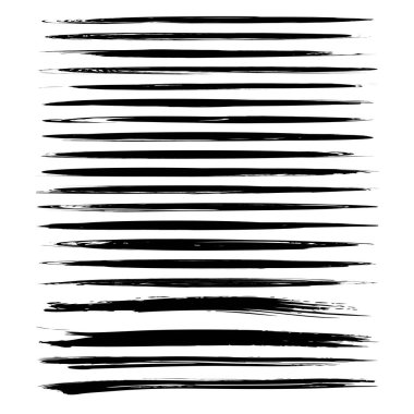 Büyük siyah, uzun, ince, soyut desenli lekeler beyaz bir arkaplanda izole edilmiş.