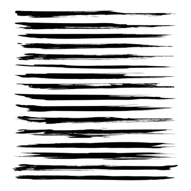 Siyah uzun soyut desenli lekeler beyaz bir arkaplanda izole edildi