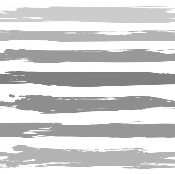 Бесшовный Рисунок Градации Серых Текстурированных Длинных Мазков Белом Фоне — стоковый вектор