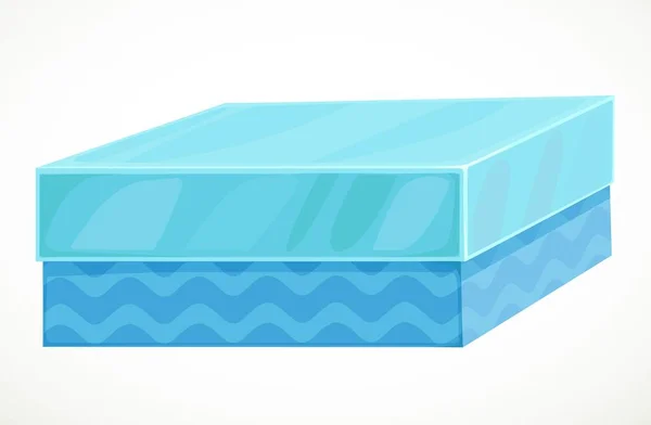 Regalo Caja Azul Con Adorno Ondas Azules Aislado Sobre Fondo — Vector de stock