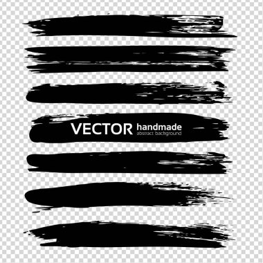 Yapılandırılmış uzun siyah lekeler taklit şeffaf arkaplanda izole edildi