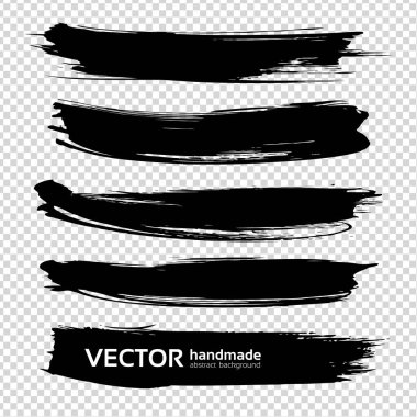 Yapılandırılmış siyah uzun lekeler taklit saydam arkaplanda izole edildi