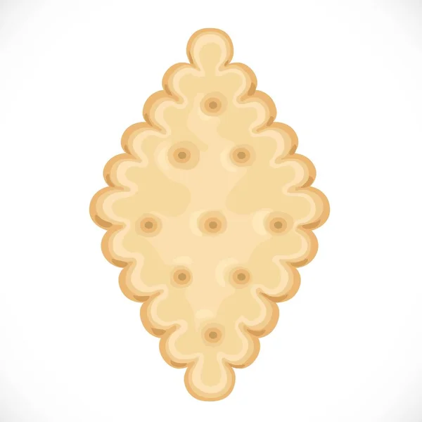 白色背景上孤立的菱形饼干形状的晶圆饼 — 图库矢量图片