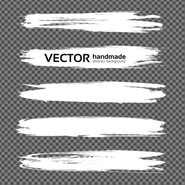 Beyaz soyut uzun desenli lekeler taklit şeffaf arkaplanda izole edildi