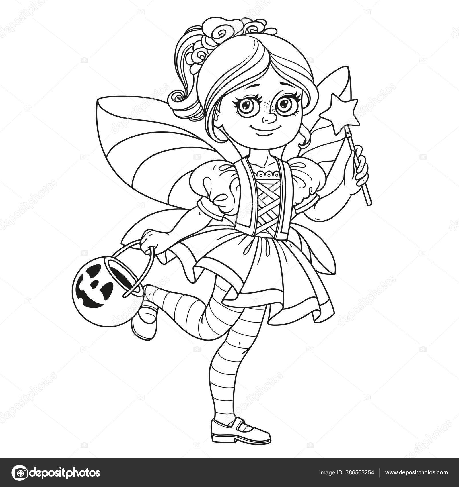 página para colorir desenho animado princesa lindas listras kawaii