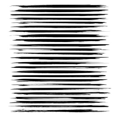 İnce, soyut desenli kara lekeler beyaz arka planda izole edilmiş.