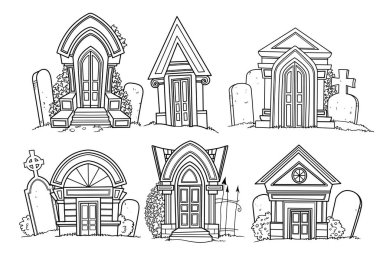 Beyaz arkaplanda izole edilmiş renklendirme için altı doğrusal şifreleme resmi