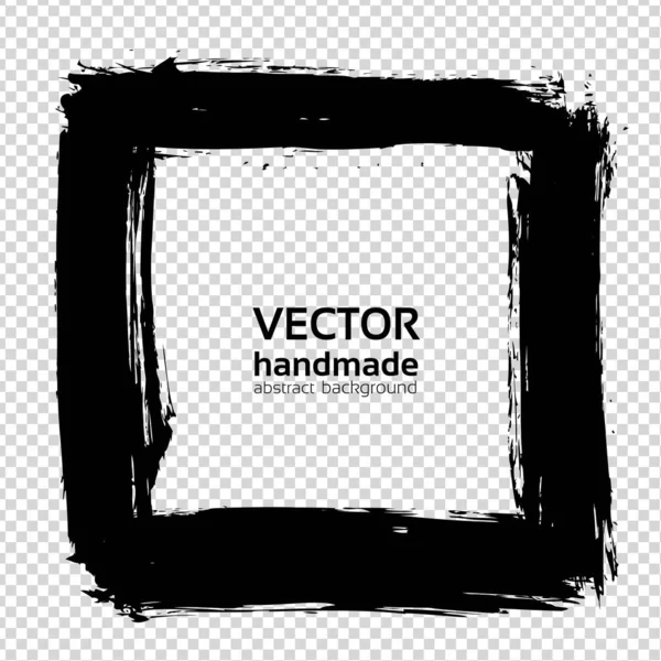 Vierkant Frame Van Abstracte Textuur Zwart Lange Grote Gladde Lijnen — Stockvector