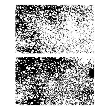Beyaz arka planda büyük siyah mürekkep izleri soyut, kalın boya darbeleri izole edilmiş.