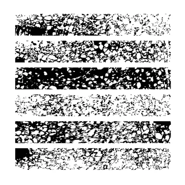 Tinta Preta Grande Abstrato Imprimir Traços Tinta Grossa Isolado Fundo —  Vetores de Stock