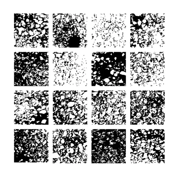 Impresión Tinta Negra Conjunto Pinceladas Gruesas Abstractas Aisladas Sobre Fondo — Archivo Imágenes Vectoriales