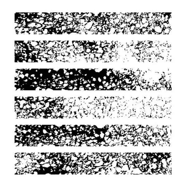 Lange Zwarte Inkt Afdruk Abstracte Dikke Verf Slagen Geïsoleerd Witte — Stockvector