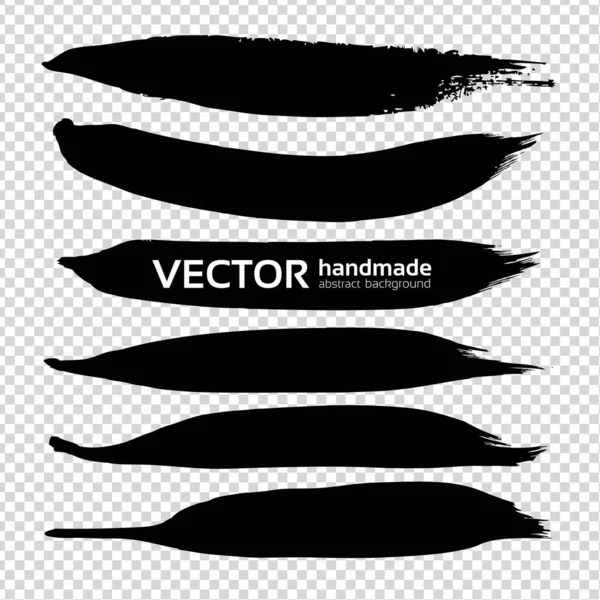 Gestructureerde Abstracte Lange Dikke Penseelstreken Geïsoleerd Imitatie Transparante Achtergrond — Stockvector