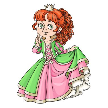 Beyaz arka planda izole edilmiş güzel prenses rengi.