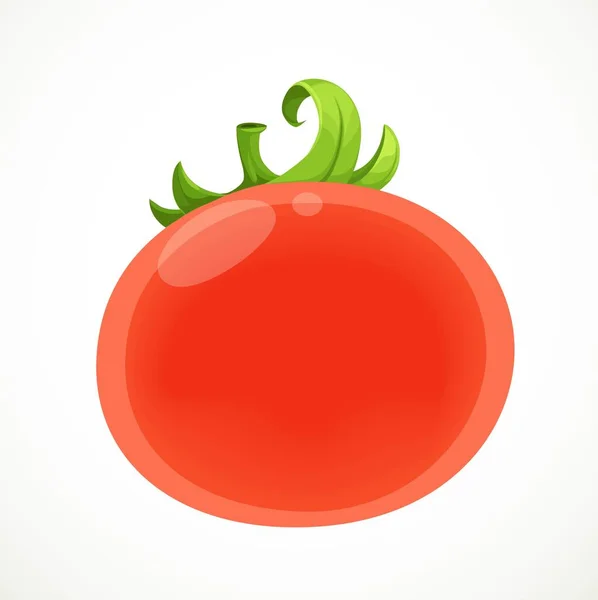 Tomat Matang Merah Diisolasi Pada Latar Belakang Putih - Stok Vektor