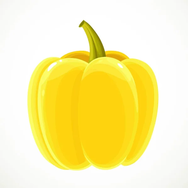 Yellow Bell Peppers Isolated White Background — Stock Vector