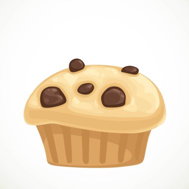 Beyaz arkaplanda izole edilmiş tatlı kekin vektör çizimi