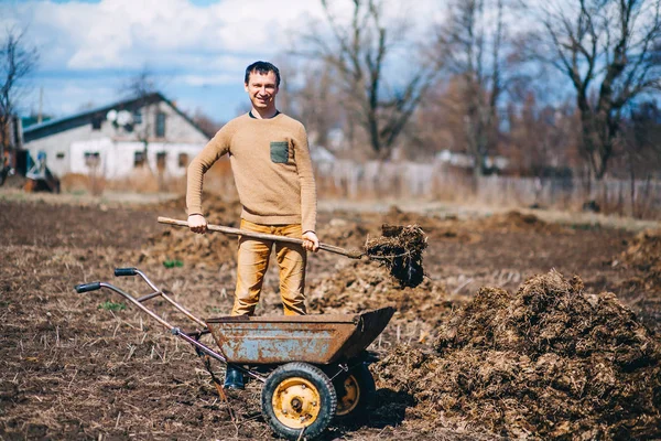 Man Working Garden — Stock Photo, Image