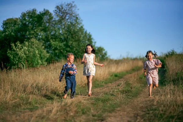 Barnen Landsbygden Levande — Stockfoto