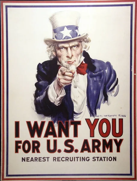 PARIS - DEC 5, 2018 - I Want You for the US Army  - World War I Recruiting poster, Les Invalides Army Museum, Paris, France