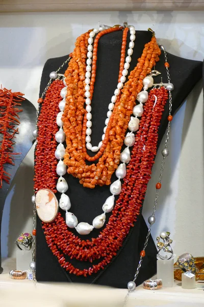 Traditional Adriatic coral and lapis jewelry