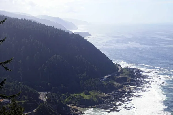 Twisting road along the Pacific coast