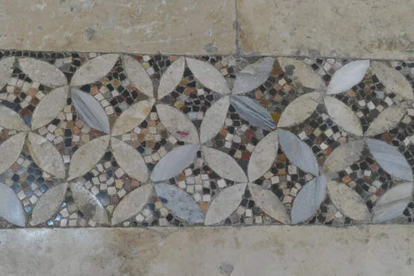 Byzantine mosaics on the floor of  St. Nicholas Church