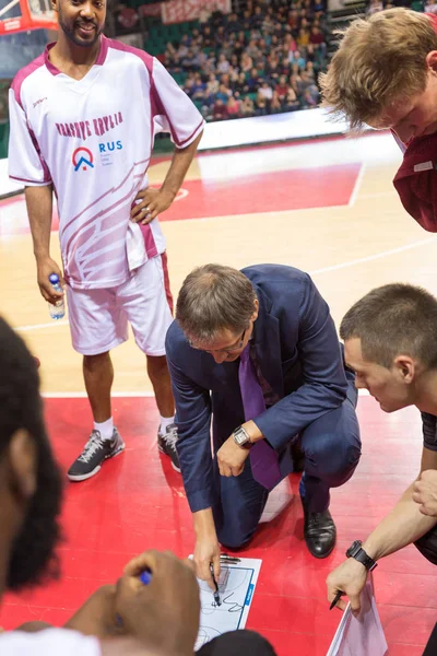 Samara Rusia Diciembre Krasnye Krylia Entrenador Sergey Bazarevich Durante Tiempo — Foto de Stock